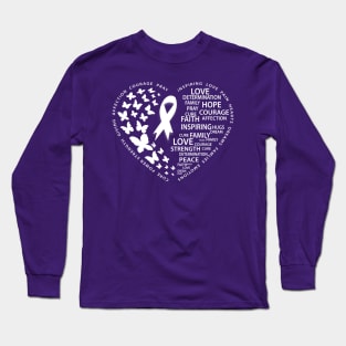 Fibromyalgia Awareness Heart Long Sleeve T-Shirt